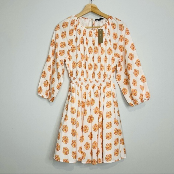 J.Crew Smocked-waist mini dress in gathered floral block print size xsmall - Picture 6 of 7